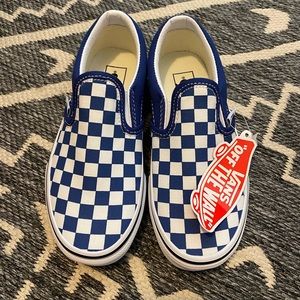 Kids Classic Checkerboard Slip On Vans size 13